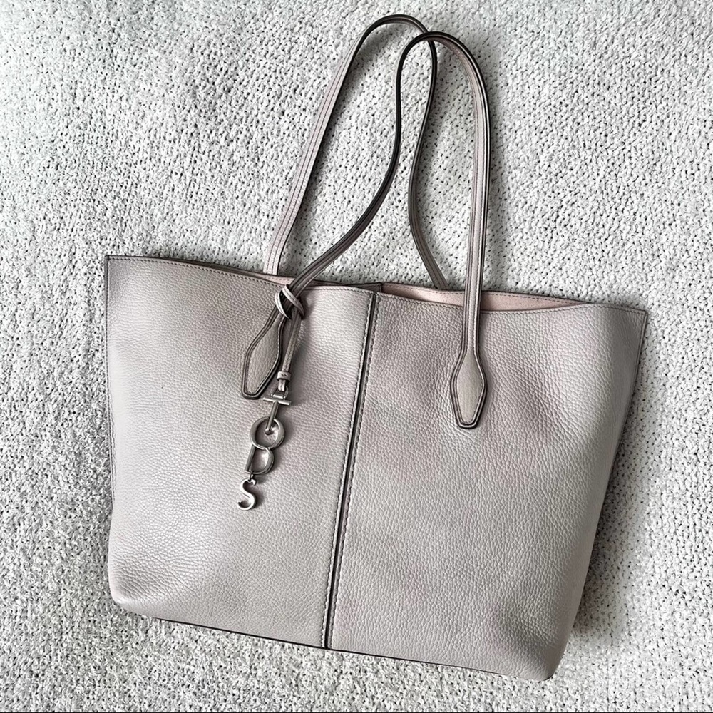 Tods Joy Tote Bag Large Purse Light nude pink beige leather - fair condition